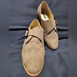 New Without Tags Taupe Suede Oxford Shoes with Monk Strap form F21